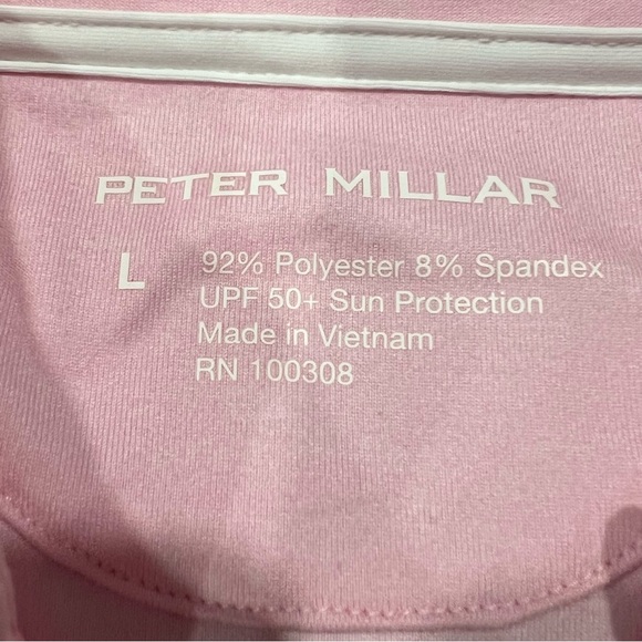 Peter Millar Women's Mélange Raglan-Sleeve Perth Layer in Palmer Pink, Large - Picture 6 of 10